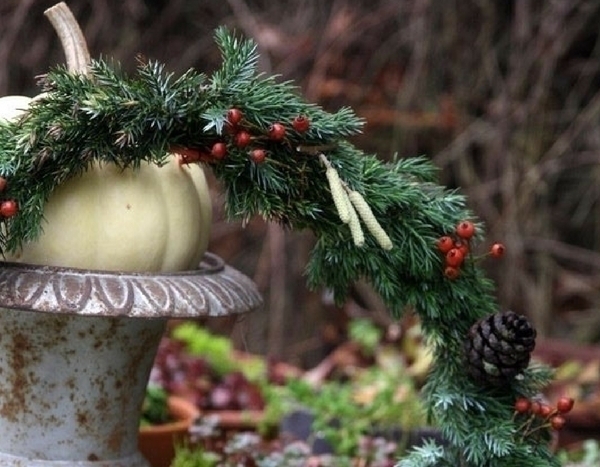 Como fazer uma coroa de Natal natural - Tutorial