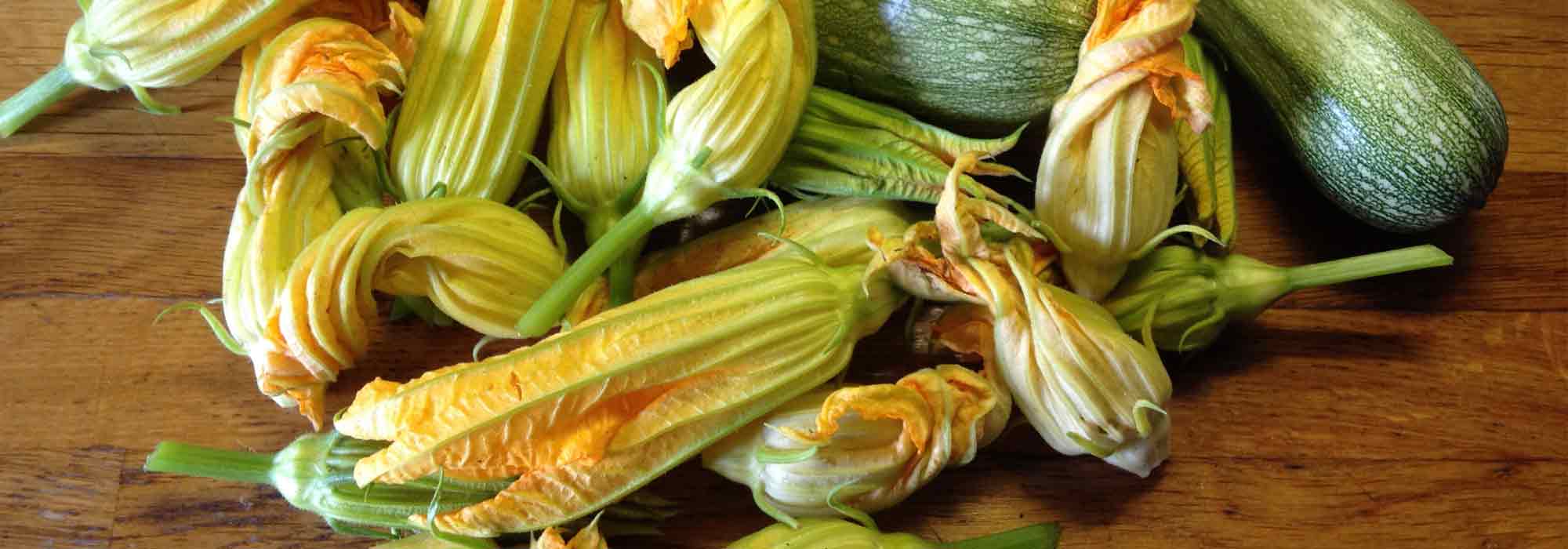 Fazer filhós de flores de curgete