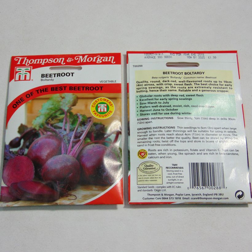 Exemplo de amostra de Beterraba vermelha Boltardy o saco de 350 sementes aproximadamente tal como entregue