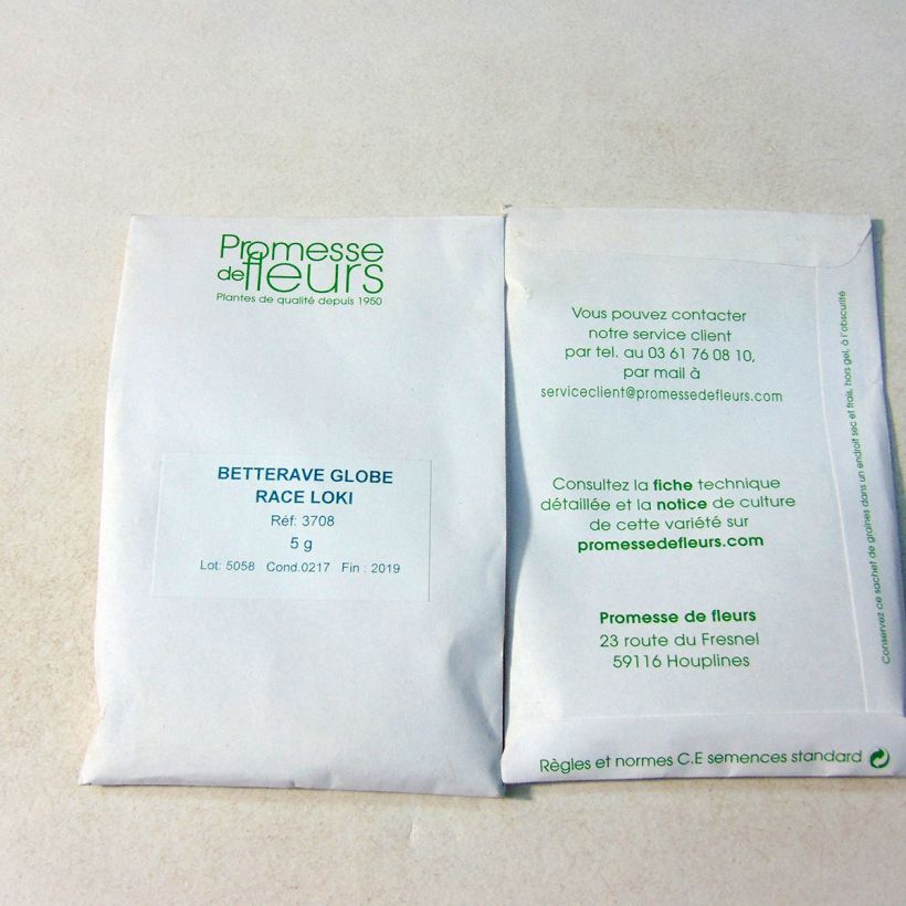 Exemplo de amostra de Betterave rouge Globe 5 Race Loki - Beta vulgaris Graines per pack of 200 seeds (5g) tal como entregue