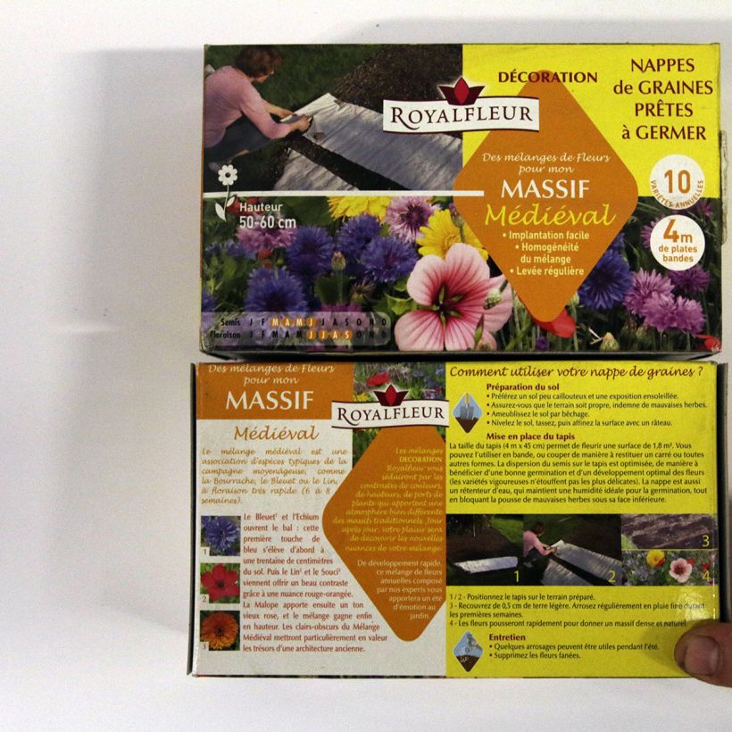 Exemplo de amostra de Mistura para canteiro medieval - Tapete Sementes tal como entregue