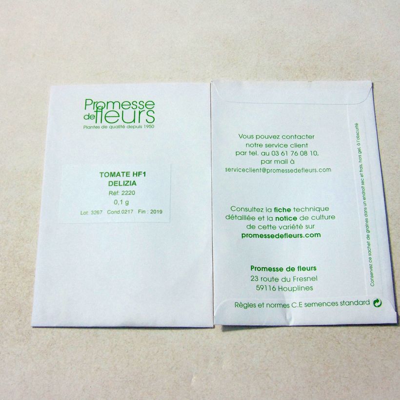 Exemplo de amostra de Tomate Delizia F1 - type Marmande die Tüte mit 25 Samen (0,1g) tal como entregue