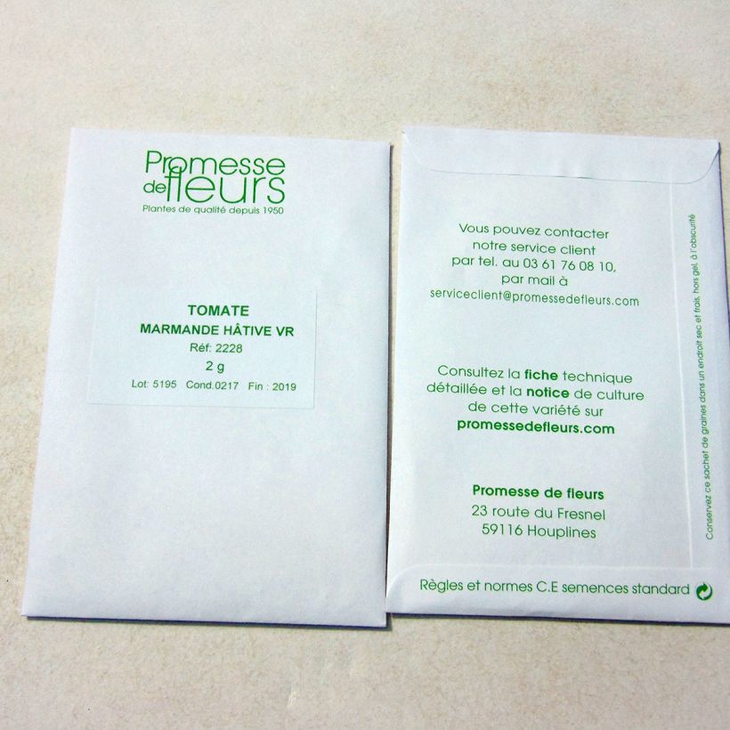 Exemplo de amostra de Tomate Marmande o saco de 600 sementes aproximadamente (2g) tal como entregue