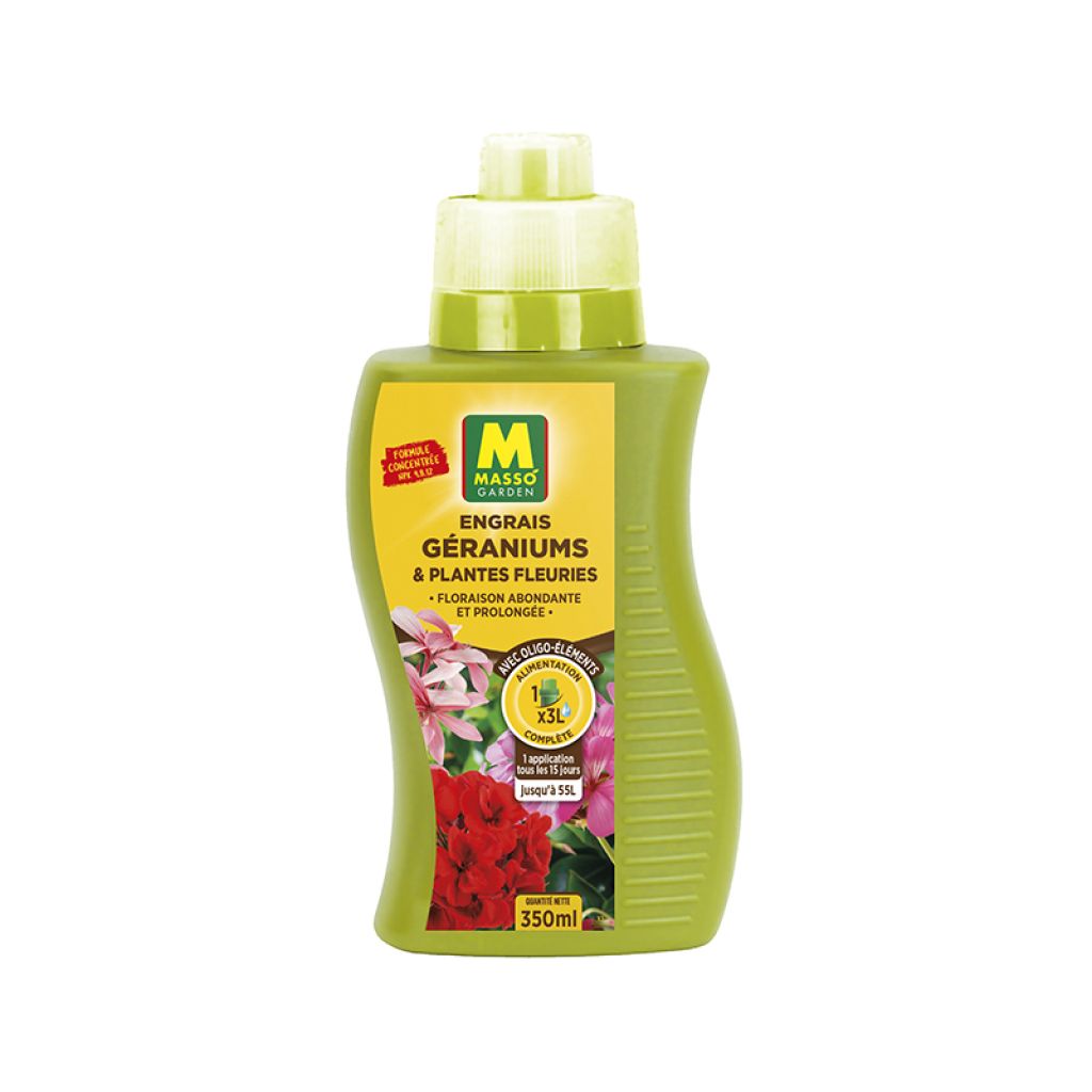 Fertilizante Líquido para Gerânios e Plantas Floridas Masso Garden