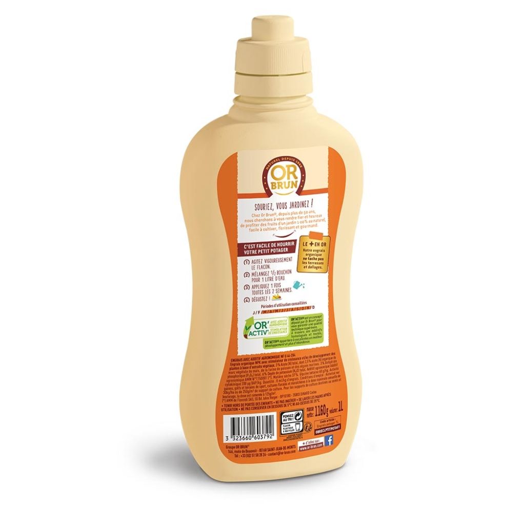 Fertilizante líquido para pequena horta e tomateiros Or Brun