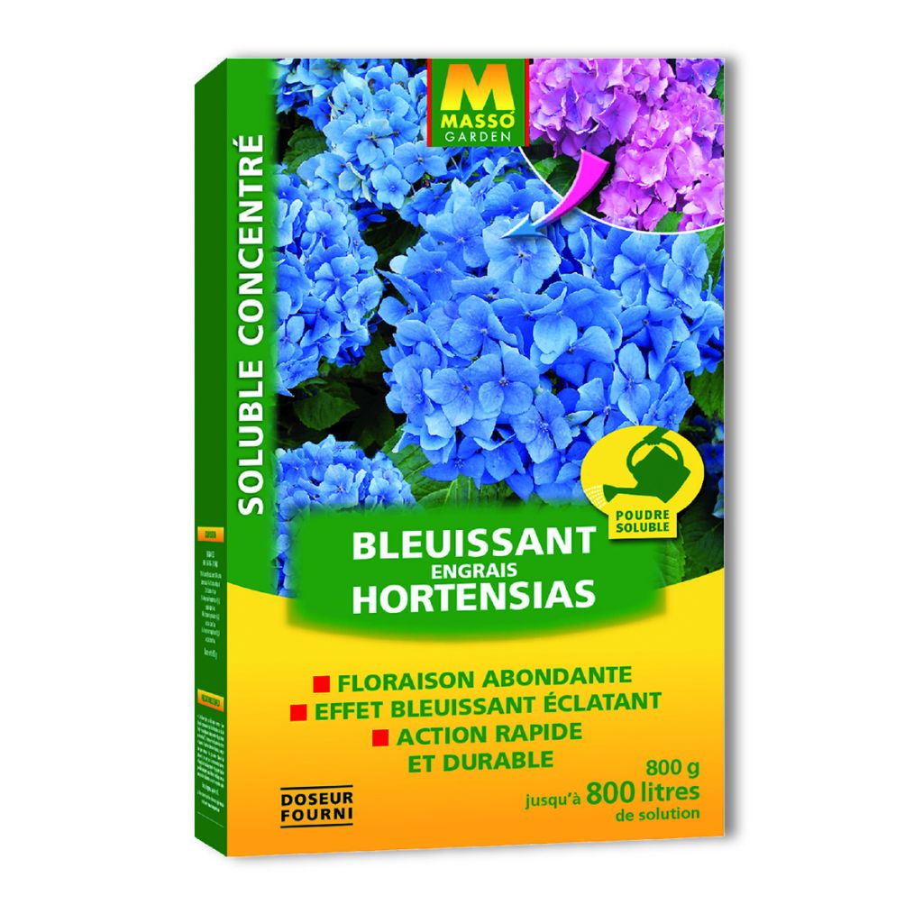 Engrais soluble Bleuissant Hortensias avec sulfate d'alumine