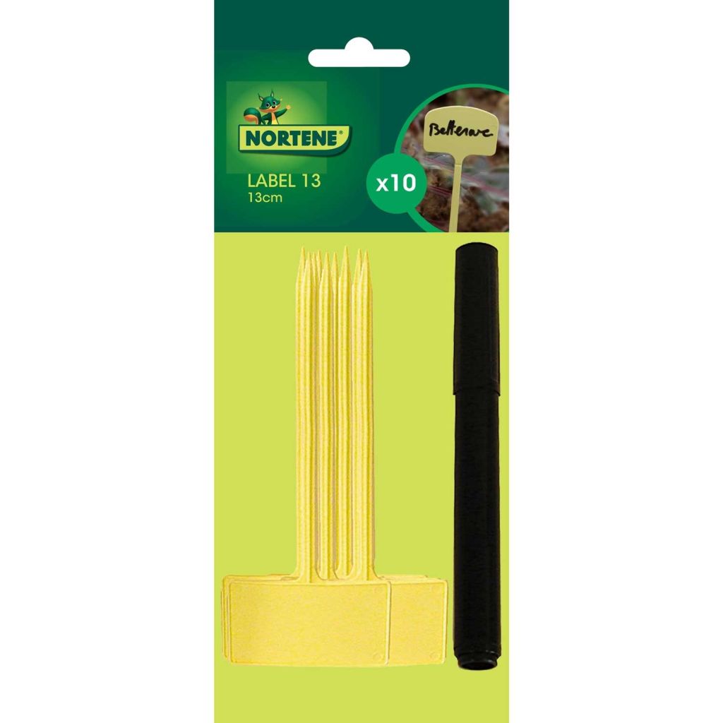 10 Etiquettes à planter 13 cm Label 13 avec feutre