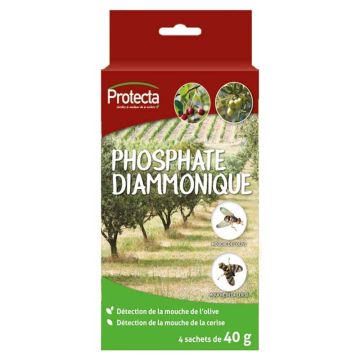 Atrativo para moscas picadoras Protecta - Fosfato diamónico - Estojo com 4 saquetas de 40 g