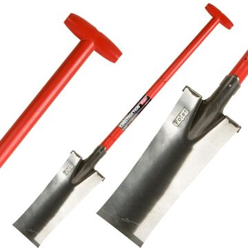 Bêche terrassière d'arrachage manche fibre professionnelle en acier poli Polet Bêche terrassière d'arrachage manche fibre professionnelle en acier poli Polet