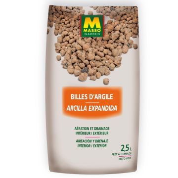 Bolas de argila expandida Masso Garden, saco de 2,5 L Bolas de argila expandida Masso Garden, saco de 2,5 L