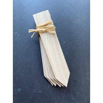 Etiqueta retangular para plantar em madeira de castanheiro