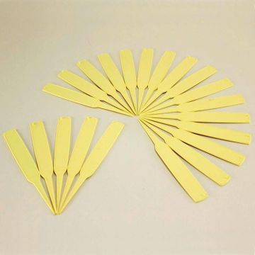 Etiqueta estreita para plantar, marfim