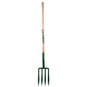 Fourche à bêcher 4 dents spatulées 23 cm avec manche en bois pomme Spear & Jackson Fourche à bêcher 4 dents spatulées 23 cm avec manche en bois pomme Spear & Jackson