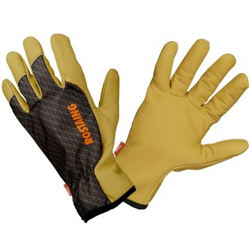 Luvas de jardim resistentes e impermeáveis, com palma em couro, Rostaing Sequoia, castanhas