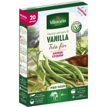 Feijão-de-vagem anão Vanilla Green - 20 M (Selecção Vilmorin) Sementes