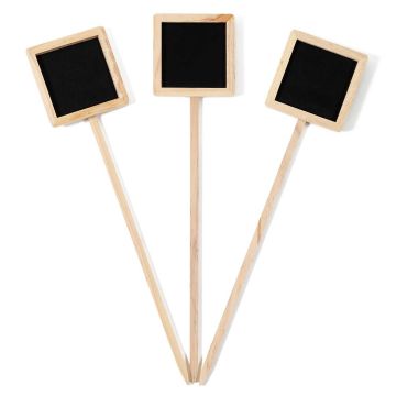 Etiqueta para plantação em madeira e ardósia, quadrada