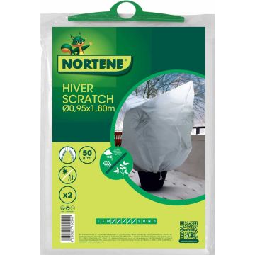 Housse avec fermeture velcro HIVERSCRATCH 50g/m² Ø 1,25 m x 2 m x 1,80 m - sachet de 2 Housse avec fermeture velcro HIVERSCRATCH 50g/m² Ø 1,25 m x 2 m x 1,80 m - sachet de 2