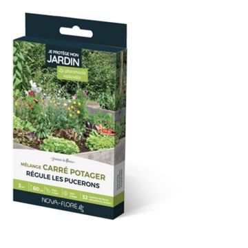 Mistura de sementes para canteiro quadrado