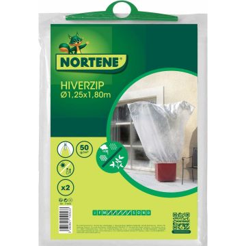 Capa com fecho de correr branco HIVERZIP 50 g/m² Capa com fecho de correr branco HIVERZIP 50 g/m²